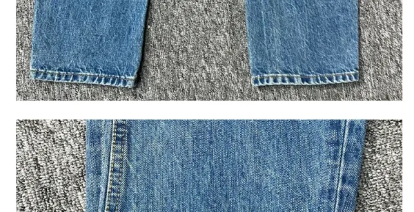 Design High-Waisted Distressed Button-Fly Jeans Blue - 28