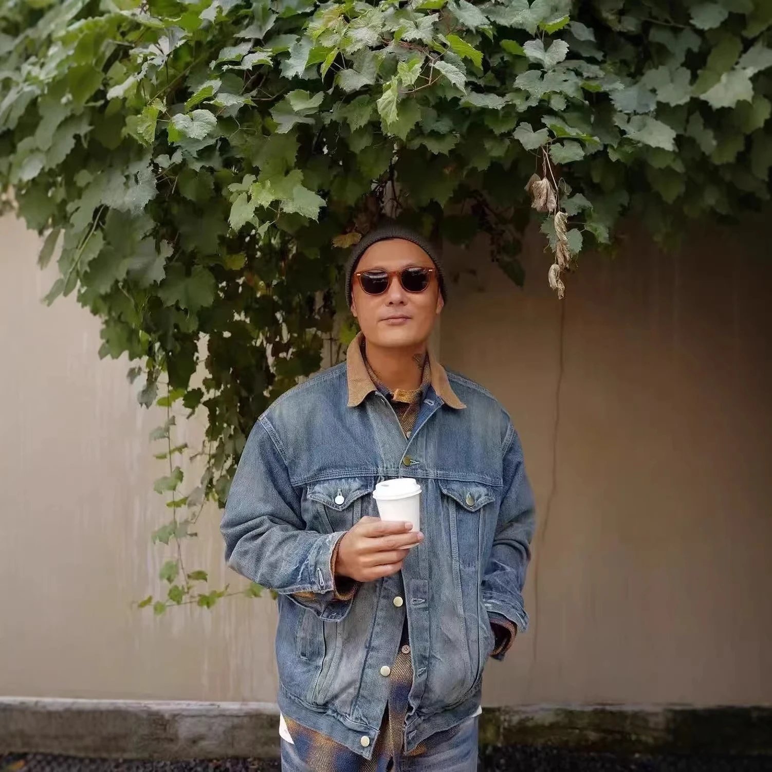 Denim Trucker Jacket Light Blue Washed Vintage Style