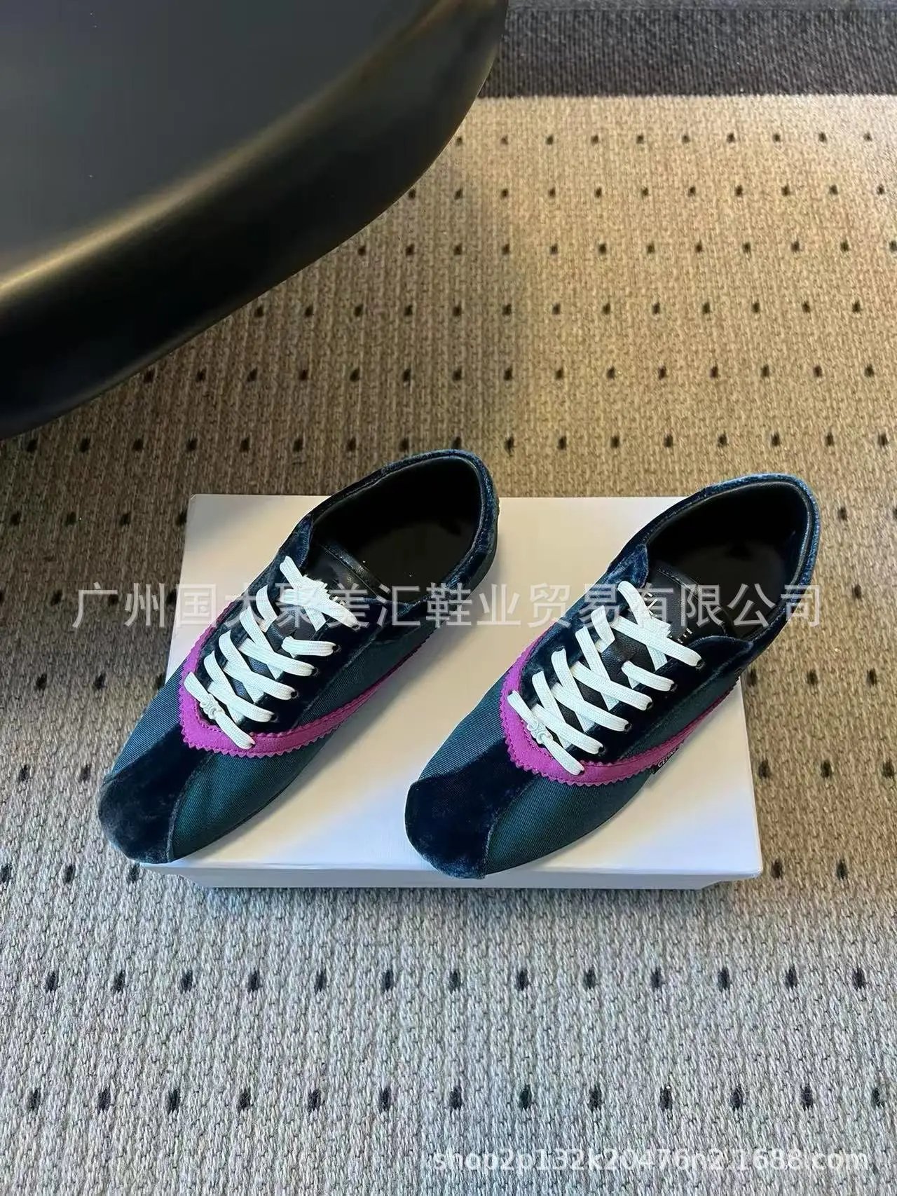 Celine Triomphe Sneakers Black and White Canvas Sneakers - 6