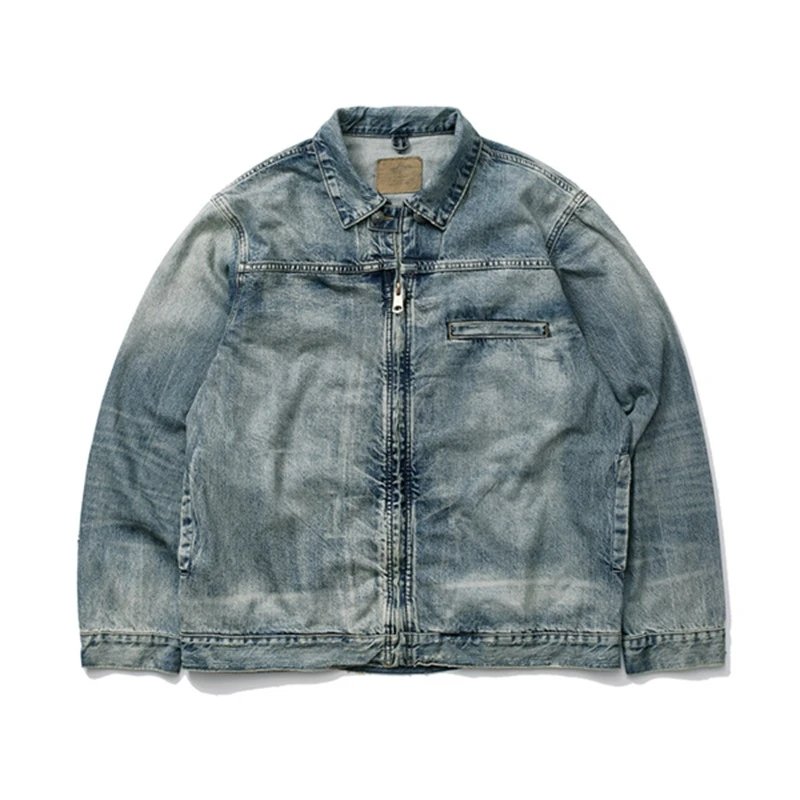 Denim Trucker Jacket Light Blue Washed Vintage