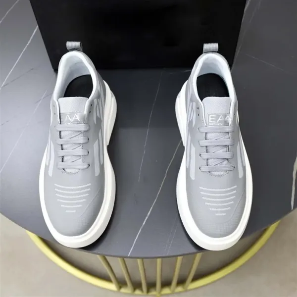 Design Chunky Platform Sneakers Gray White - 5