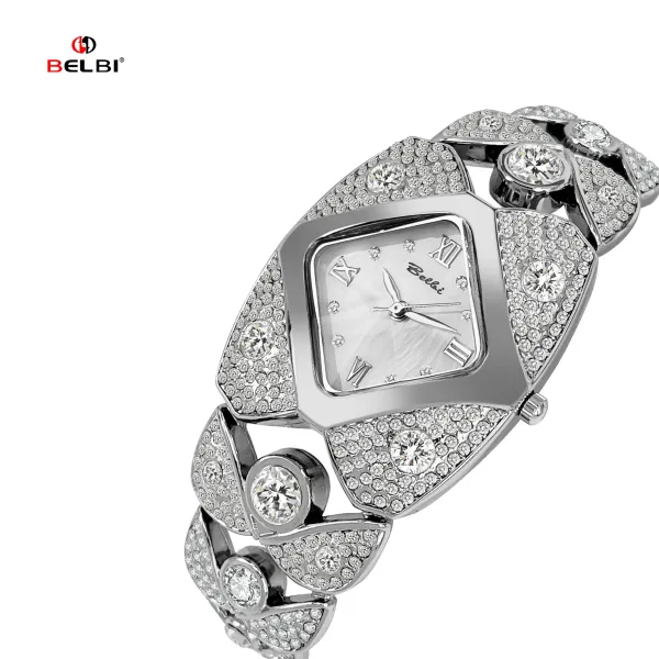 Design BELBI Diamond-Encrusted Gold-Tone Quartz Watch Watches - 14
