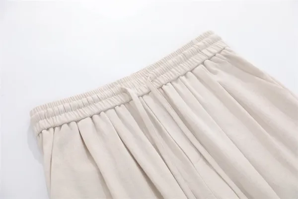 Design Cropped T-Shirt and Wide-Leg Jogger Pants Set in Dusty Rose and Beige Casual Set - 18