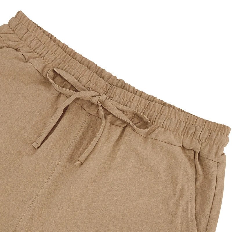 Design Drawstring Waist Shorts White - 25