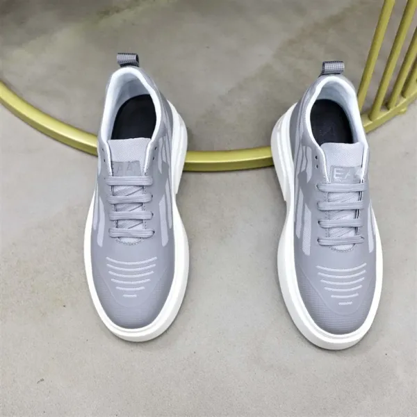 Design Chunky Platform Sneakers Gray White - 7
