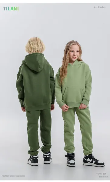 Design Oversized Hoodie and Sweatpants Set Sage Green Casual Set - 30
