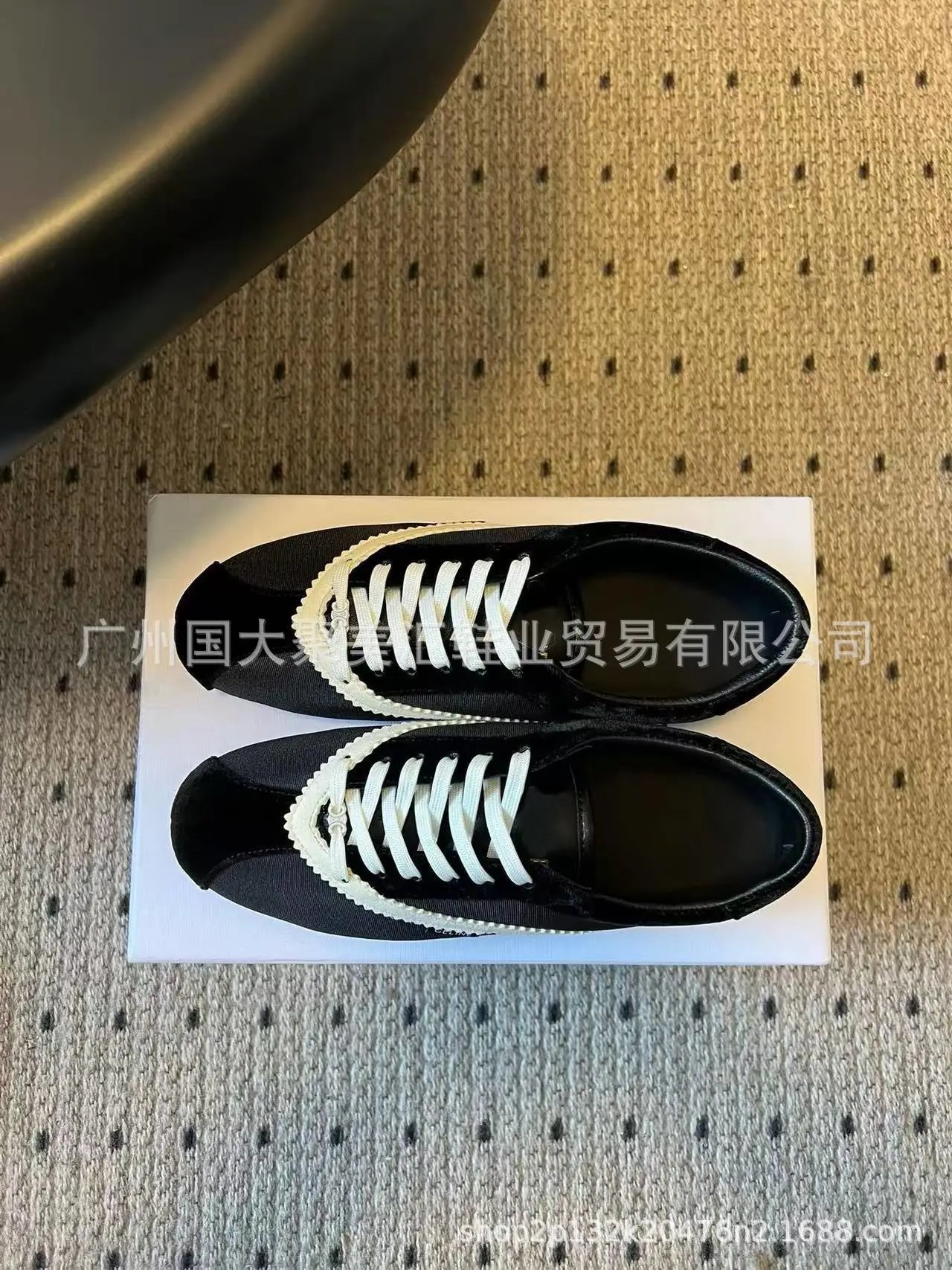 Celine Triomphe Sneakers Black and White Canvas Sneakers - 27