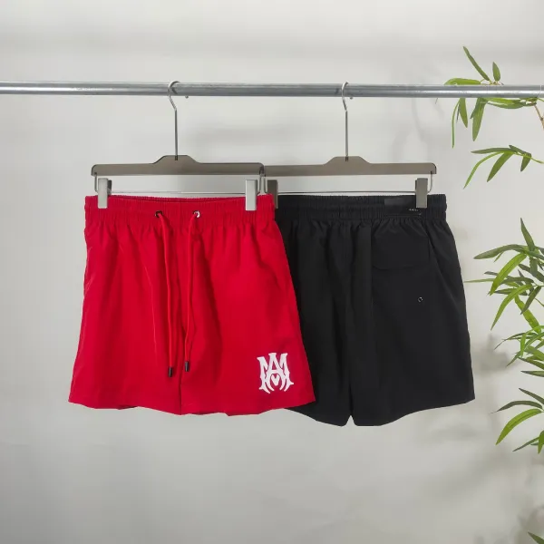Amiri Logo-Embroidered Red Swim Shorts - 2