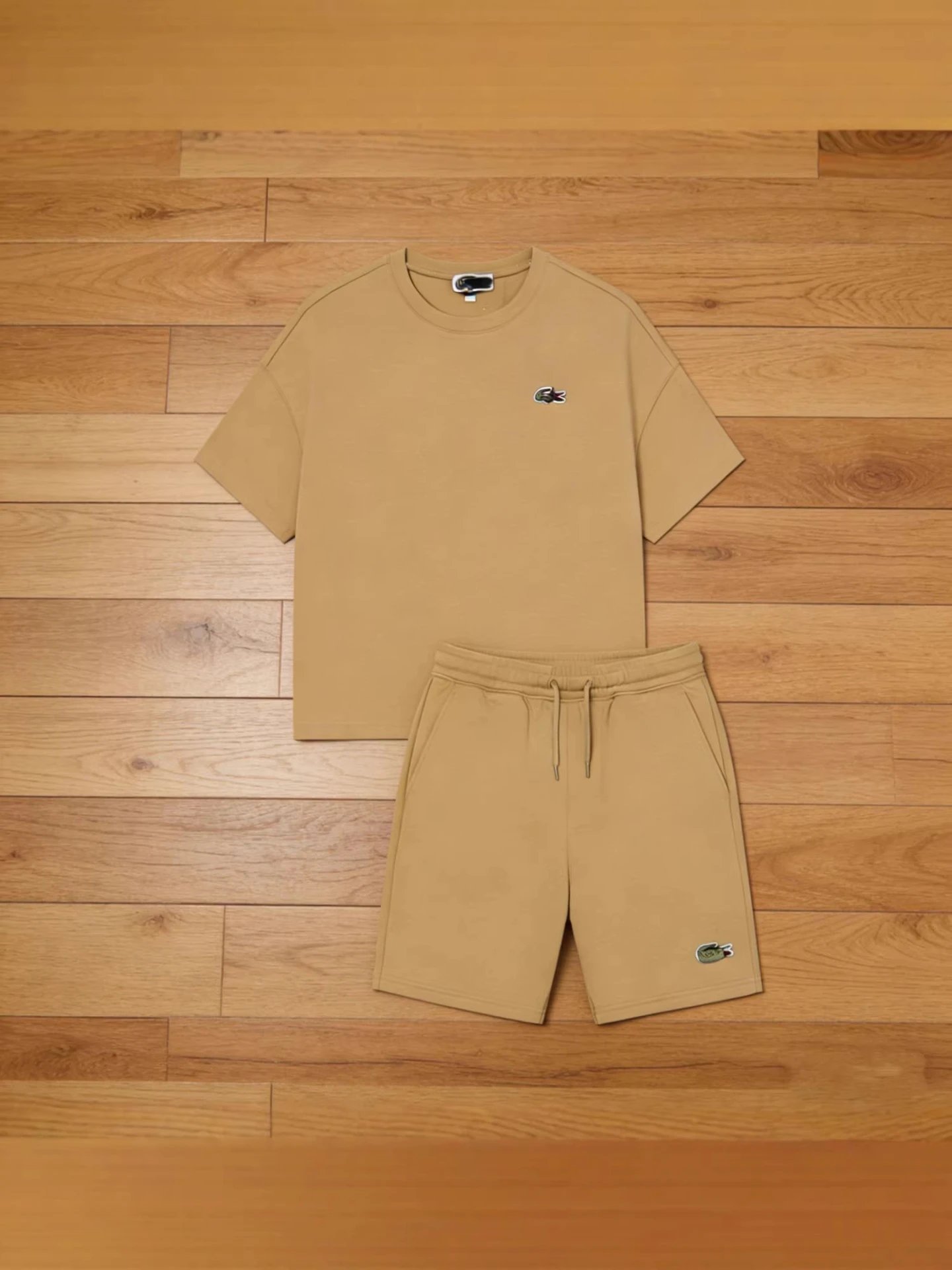 Lacoste Classic Croc Logo White T-Shirt and Shorts Set - 12