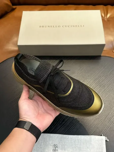 Design Brunello Cucinelli Chunky Sneaker Black Gold Sneakers Chunky Sneakers - 7