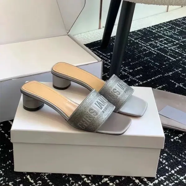 Dior J'Adior Slide Sandals Gold Metallic - 14