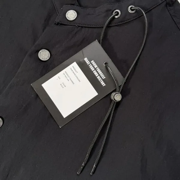 Design Black Mandarin Collar Shirt - 25