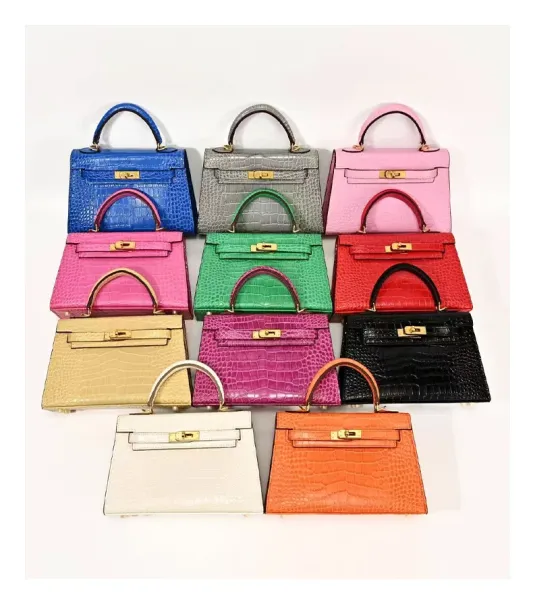 Hermès Kelly Mini Crocodile Gray Handbag - 5