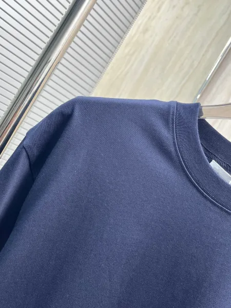 Design Bow Embroidery Crewneck T-Shirt Light Gray - 5