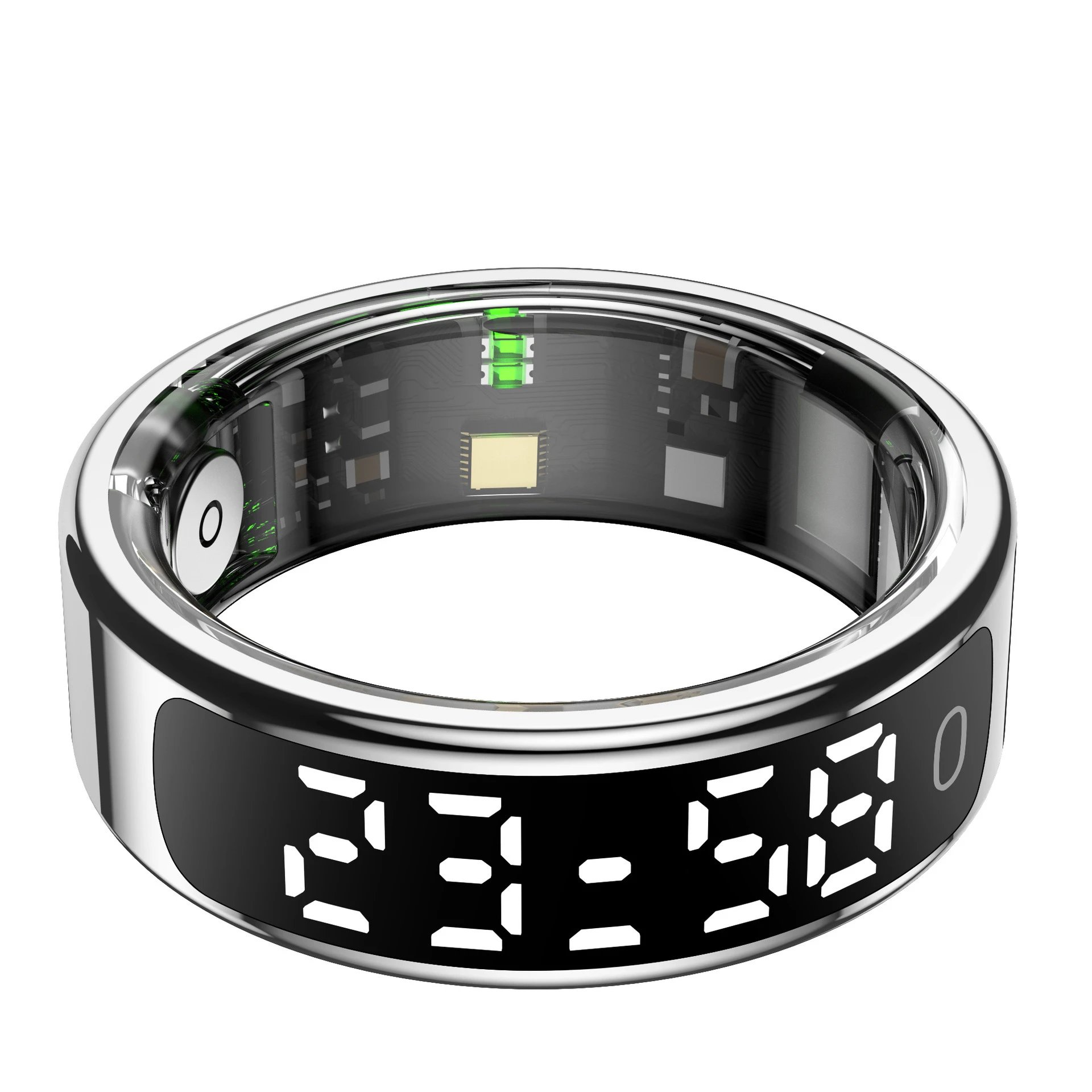 Smart Ring Digital Display Black Tech Wearable