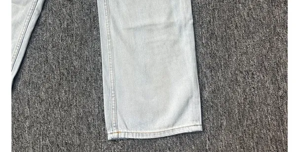 Design Wide-Leg Distressed Light Wash Jeans - 21