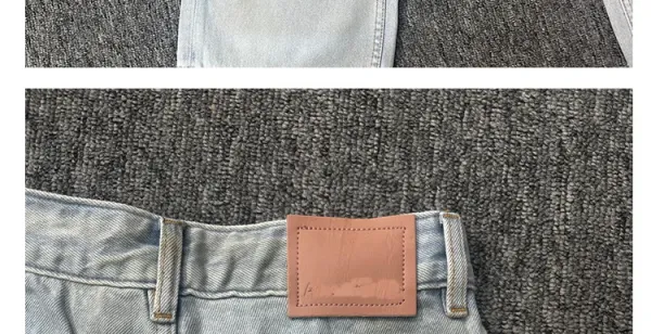 Design Wide-Leg Distressed Light Wash Jeans - 24