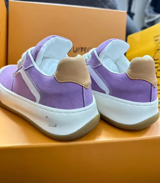 Design Low-Top Suede Sneakers Mustard Yellow White - 7