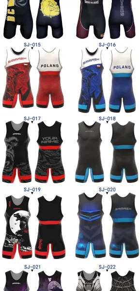 Design Eddies Wrestling Singlet Orange Blue Lightning Gradient Activewear - 20