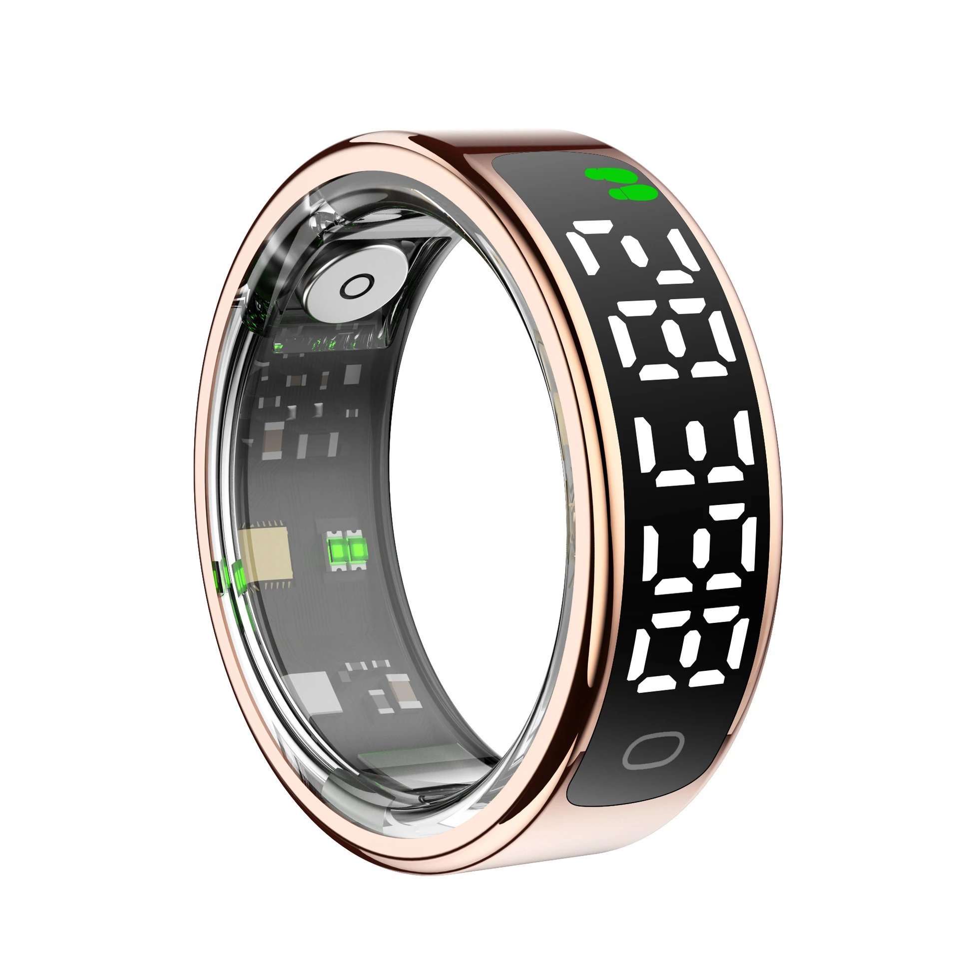 Design Smart Ring Rose Gold Digital Display Fitness Tracker Smartwatches
