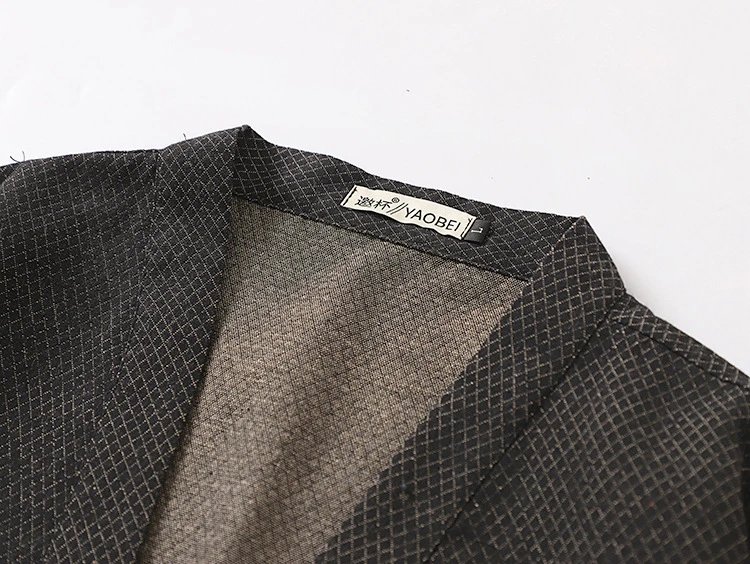 Design Kimono-Style Open Front Jacket Black Outerwear - 8
