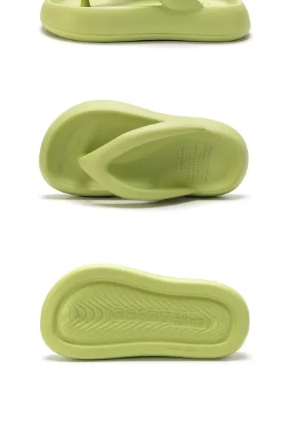 Design Chunky Flip-Flop Beige Slippers - 19