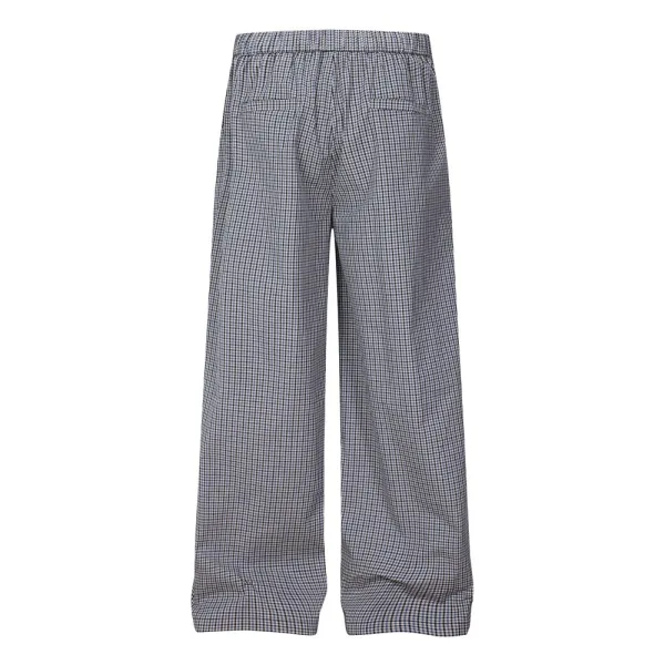 Design Gingham Wide-Leg Pants Gray - 5