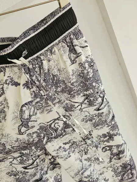 Dior Toile de Jouy Print Pants and Hoodie Set in Black and White - 11
