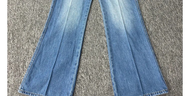 Design Wide-Leg Flared Jeans Blue - 8