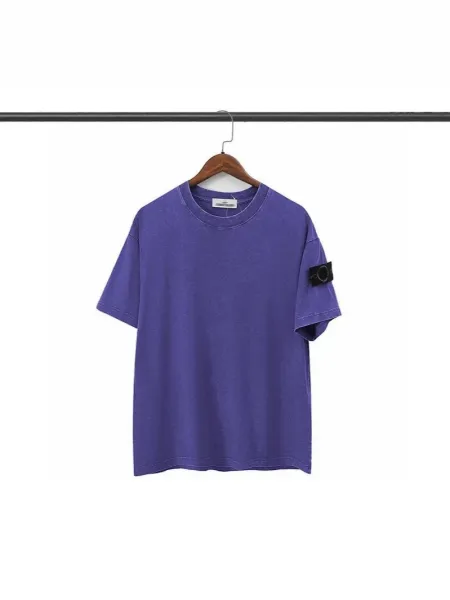 Stone Island Purple Garment-Dyed T-Shirt - 9