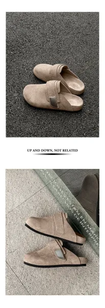Design Suede Clog Slipper Black - 10