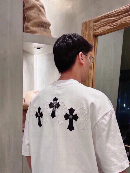 Chrome Hearts Cross Embroidered White T-Shirt - 28