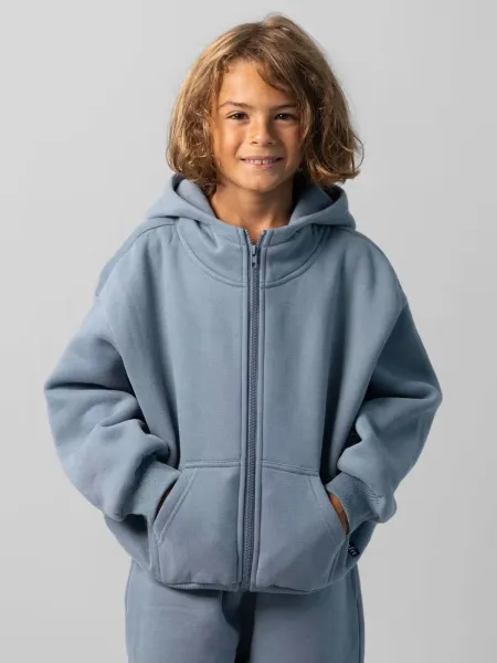 Design Oversized Zip-Up Hoodie and Jogger Set Gray - 24