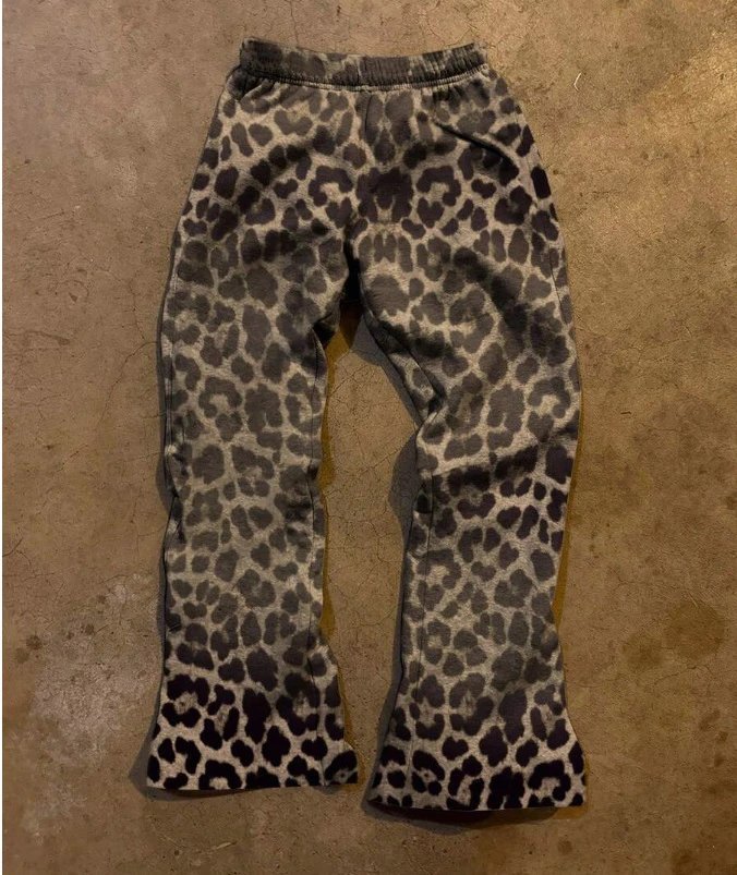Design Saint Tears Sweatpants Brown with Patchwork and Side Lettering Sweatpants - 12