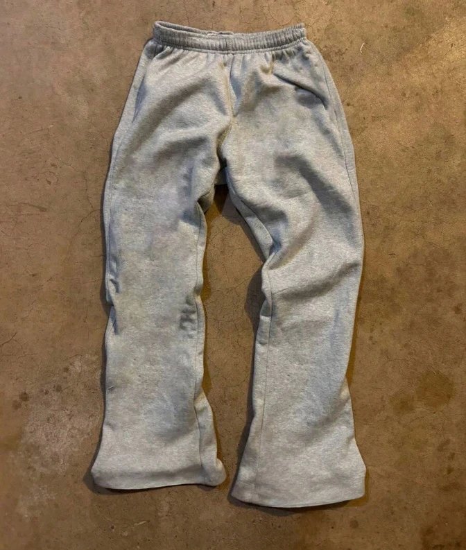 Design Saint Tears Sweatpants Brown with Patchwork and Side Lettering Sweatpants - 16