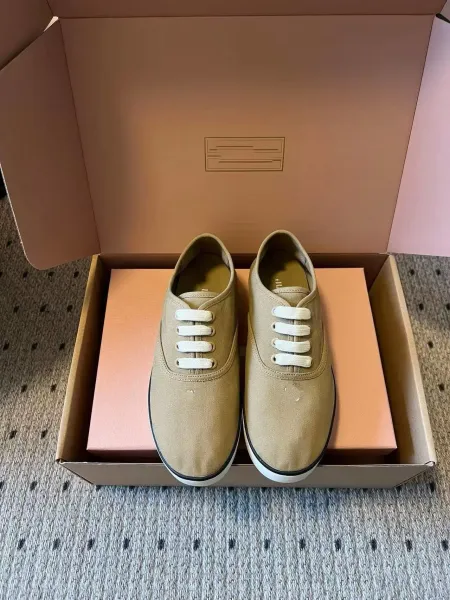 Aimé Leon Dore Canvas Sneakers Beige Canvas Shoes - 1