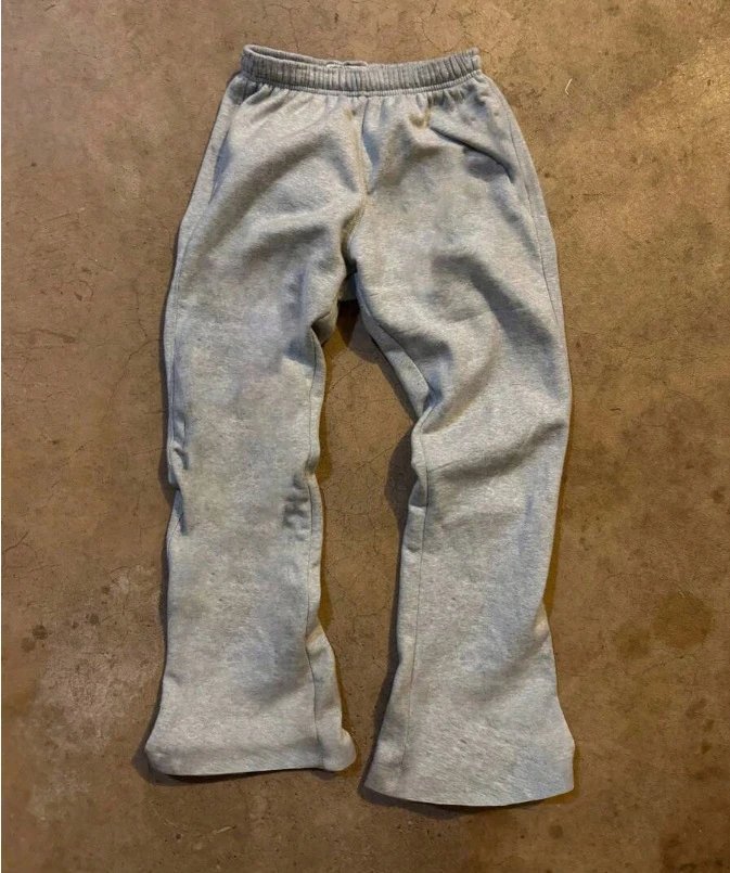 Design Saint Tears Sweatpants Brown with Patchwork and Side Lettering Sweatpants - 20