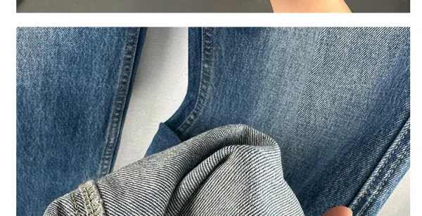 Design Wide-Leg Patchwork Denim Jeans Blue - 22