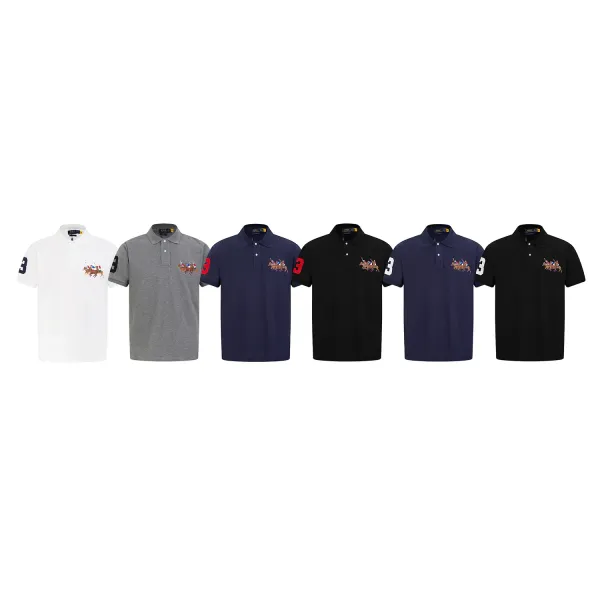 Ralph Lauren Polo Shirt Black Embroidered Polo - 13