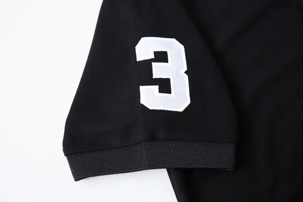 Ralph Lauren Polo Shirt Black Embroidered Polo - 32