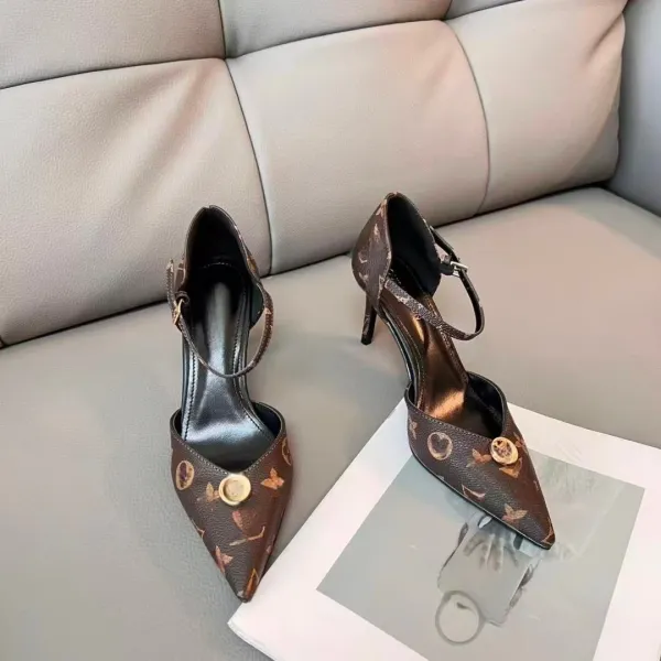 Design Pointed-Toe Mary Jane Stiletto Heels Black - 6