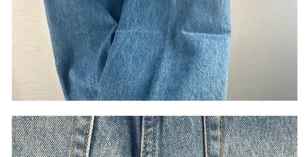 Design Wide-Leg Patchwork Denim Jeans Blue - 30