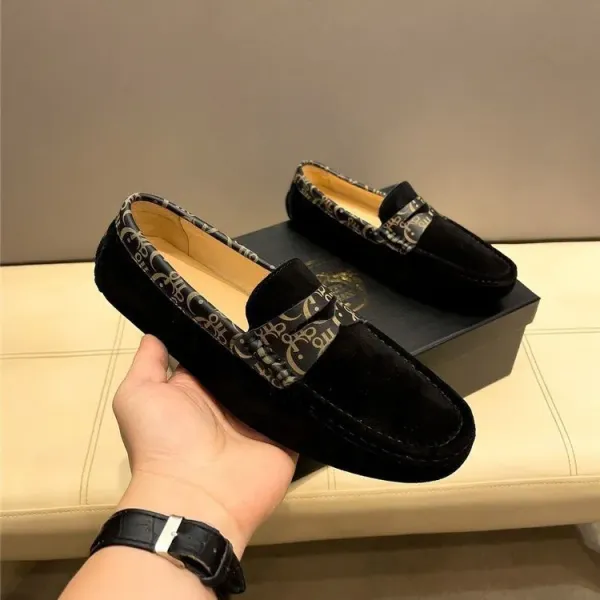 Dior Oblique Suede Loafers Black - 11
