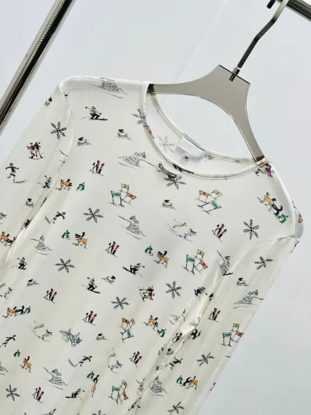 Design Ski Print Turtleneck Base-Layer White - 14
