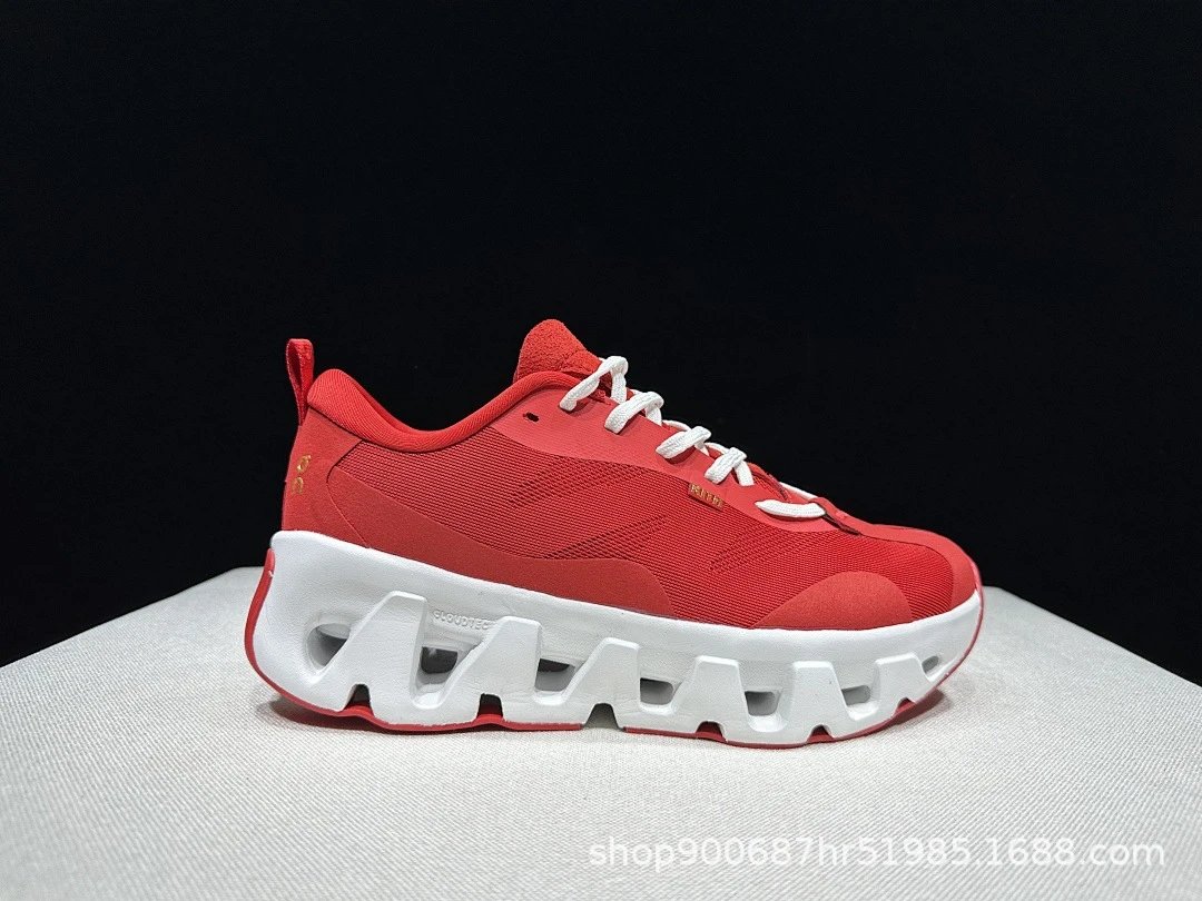 Design Chunky Mesh Sneakers Red White