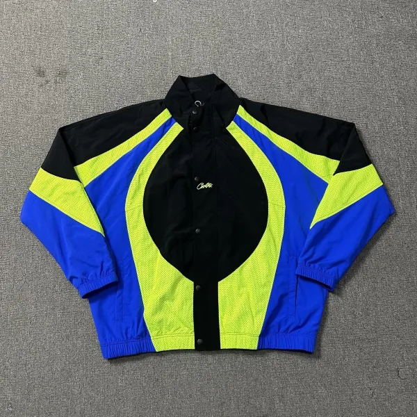 Corteiz Mesh Panel Windbreaker Jacket Black White Pink Outerwear - 4