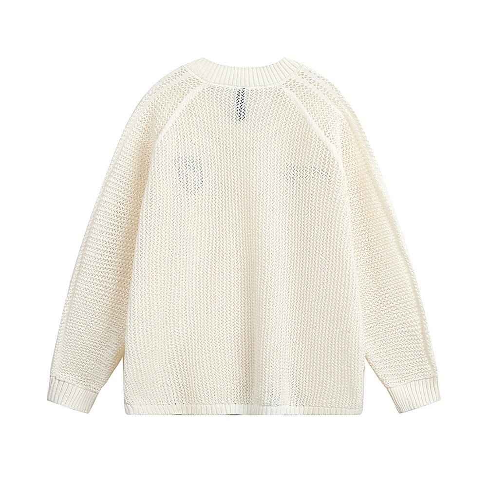 Design BLACK Energy 01 V-Neck Knit Sweater Cream Sweater - 6