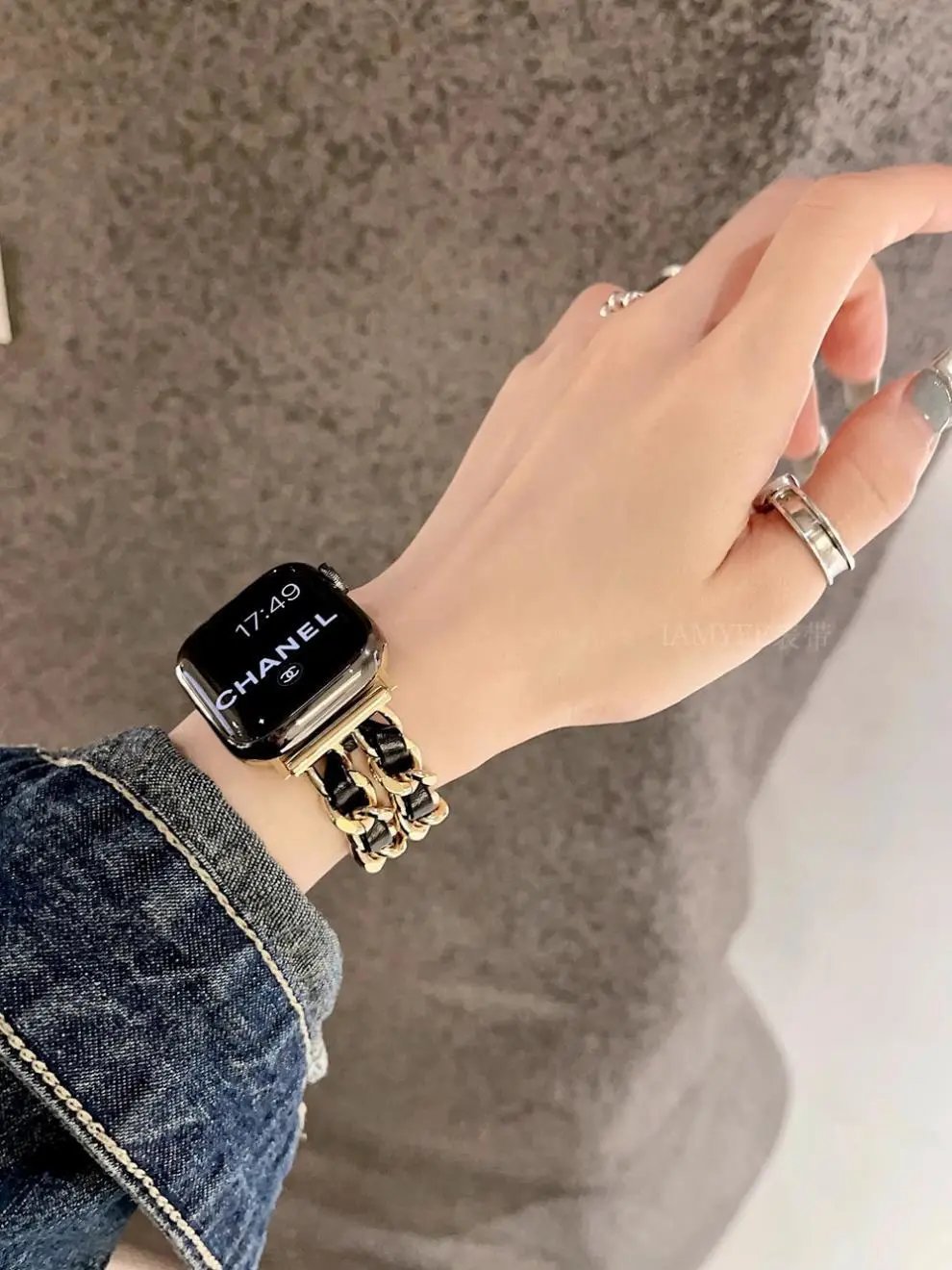 Apple Watch with Rose Gold Metal Link Bracelet Smartwatch - 7