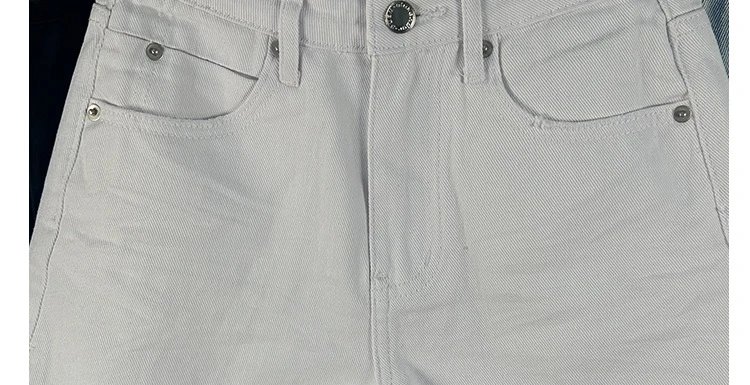 Design Distressed High-Waisted Frayed Hem Denim Shorts - 16