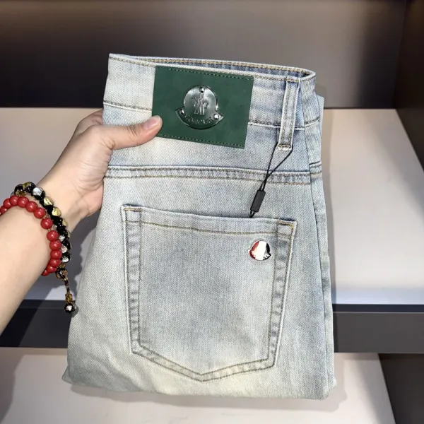 Moncler Jeans Light Wash Denim Jeans - 1
